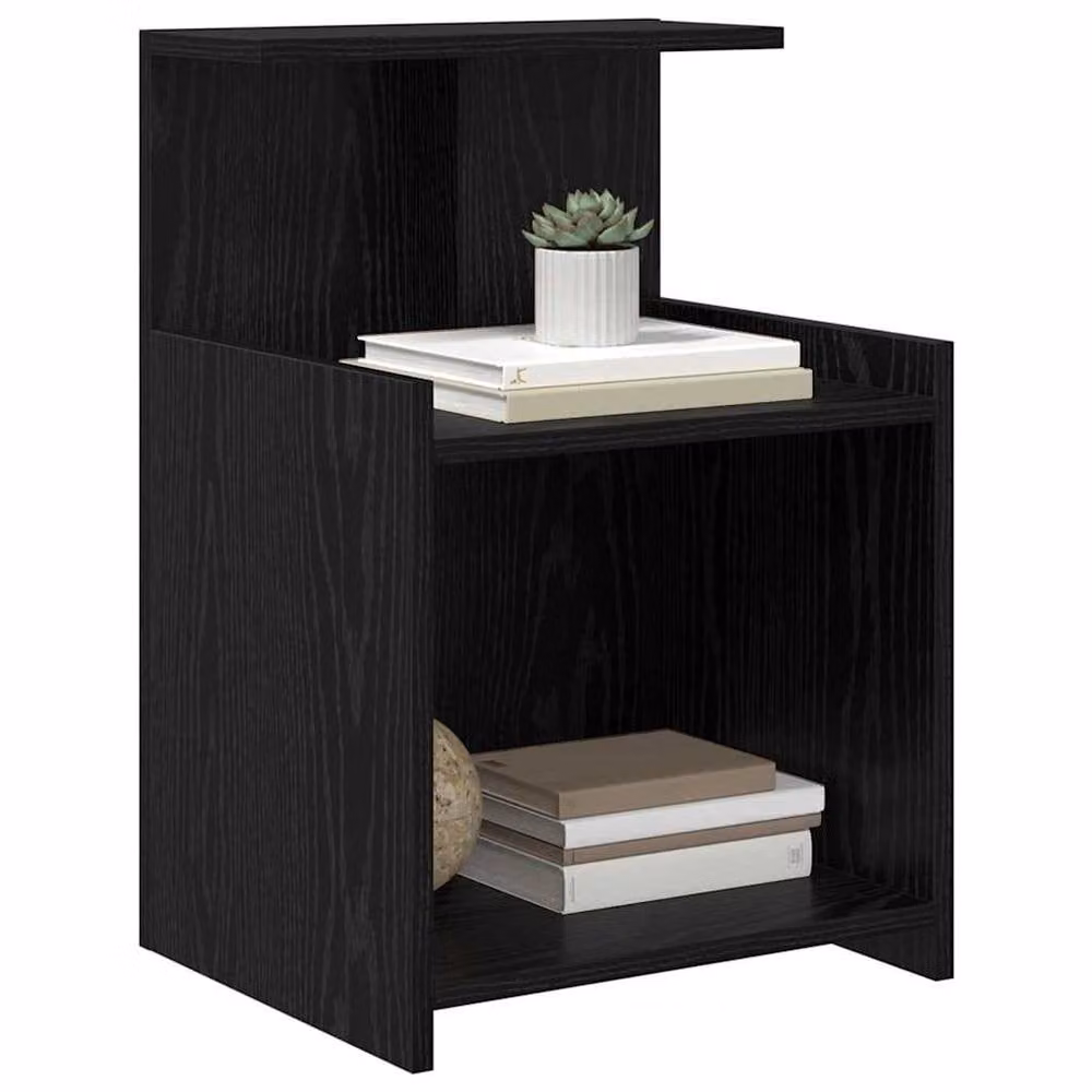 Berkfield Home Bedside Cabinet in Black Oak, W/D/H: 40 x 35 x 60 cm – 3