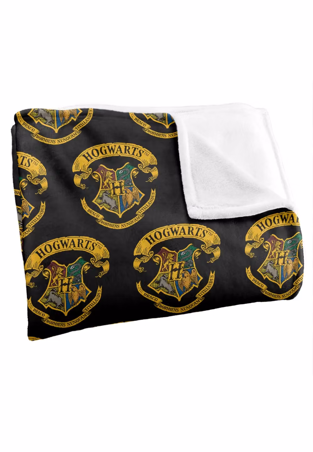 Logovision Harry Potter Hogwarts Crest Super Soft Fleece Throw Blanket, White and Multicolour, W/D/H: 152 x 127 x 1 cm – 3