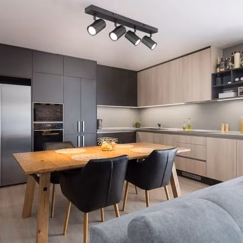 Globo Lighting Modern Adjustable Bar Ceiling Spotlight for 4x GU10 Bulbs in White or Grey