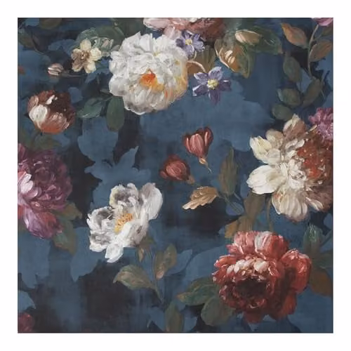 Graham & Brown Isabelle Navy Blue Floral Botanical Vintage Wallpaper Roll – 1