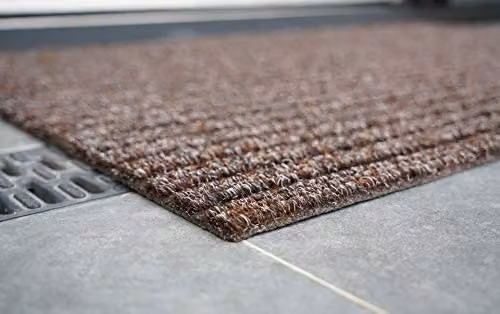 Desire Rugs Non Slip Coir Style Heavy Duty Rubber Back Door Mat, Brown, W: 50 cm, D: 80 cm – 2