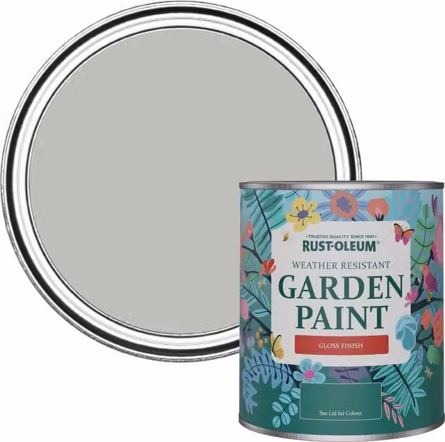 Rust-Oleum Garden Paint in Gloss Finish, Grey, 0.75 l