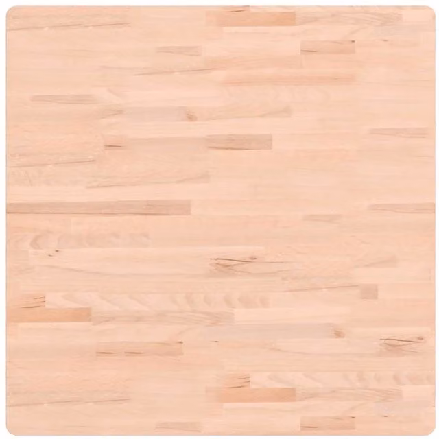 Berkfield Home Square Solid Wood Beech Table Top in Beige, W/D/H: 80 x 80 x 2.5 cm