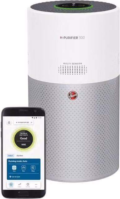 Hoover 300 Air Purifier with Fast Acting H-TRIFILTER, White