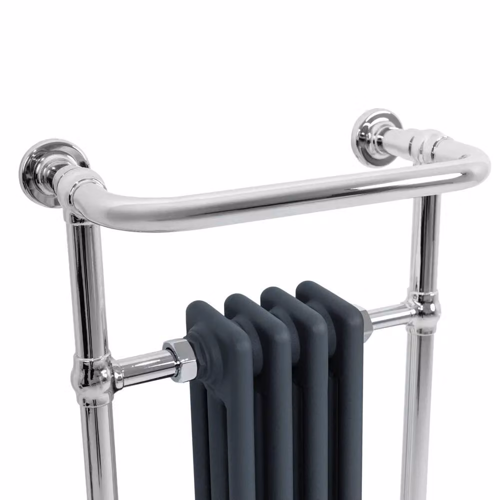 Monstershop Traditional Heated Towel Rail Radiator in Anthracite Grey, W/H: 48.0 x 95.0 cm – 5