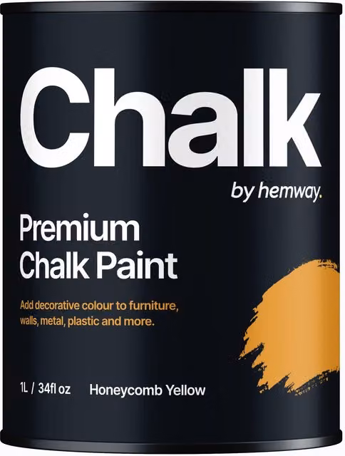 Hemway Chalk Paint Flat Matt in Honeycomb Yellow, 1L