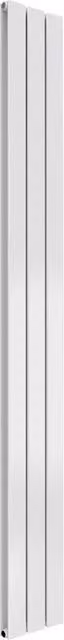 Bathroom Kingdom Flat White Double Flat Panel Vertical Steel Radiator H: 180 cm, W: 21.8 cm