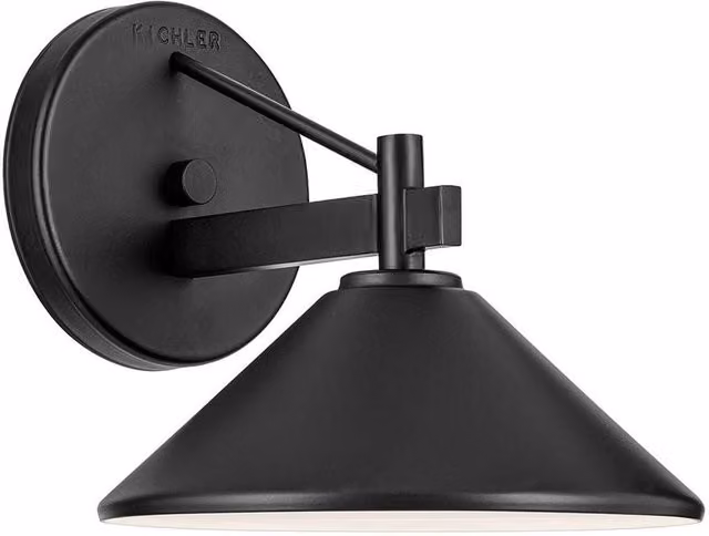 Netlighting Ripley Small Black Metal Wall Mounted Garden Lantern IP44