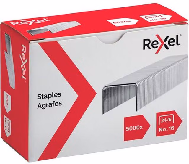 Rexel Silver Steel Staples, Pack of 10000