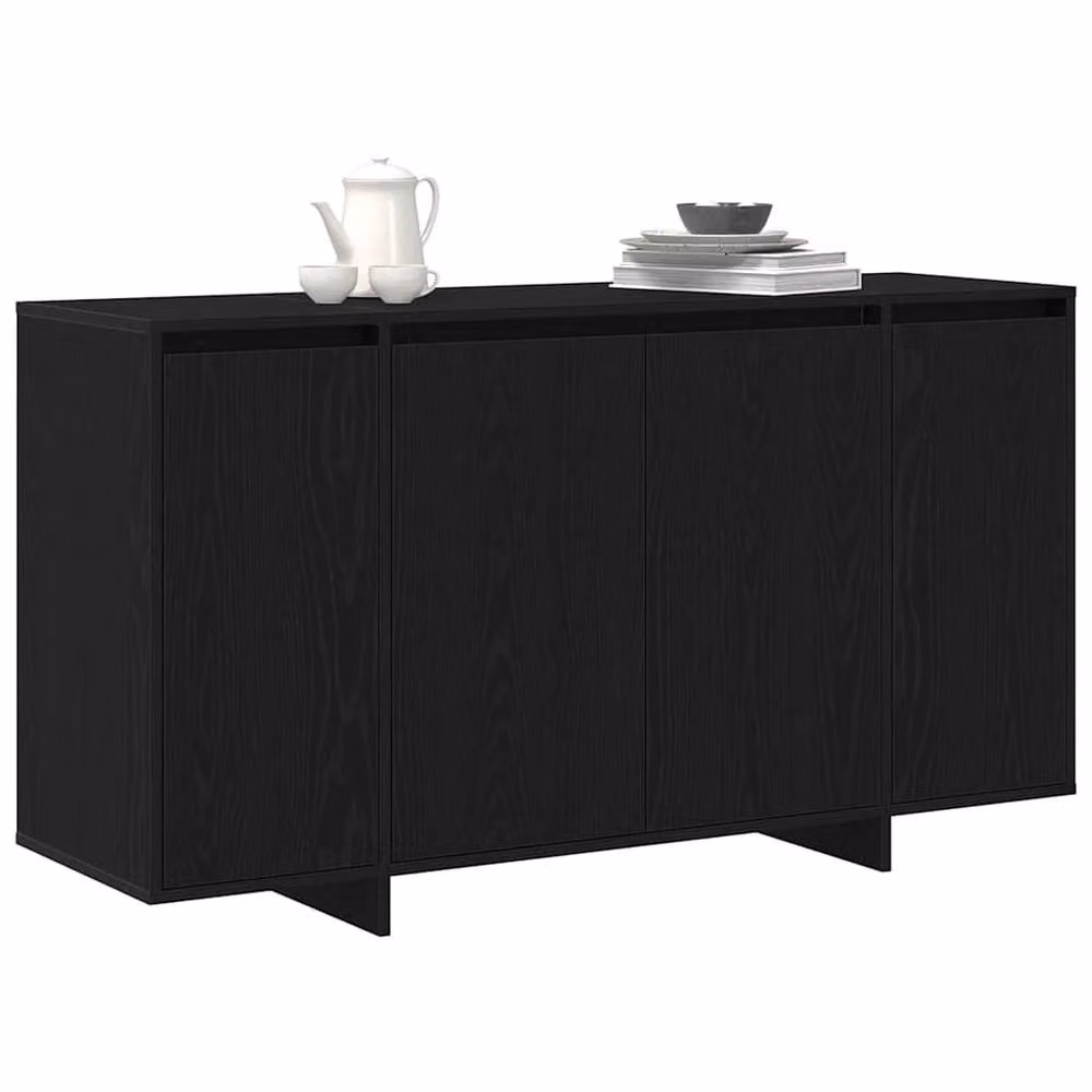 Berkfield Home Black Oak Sideboard, Black – 3
