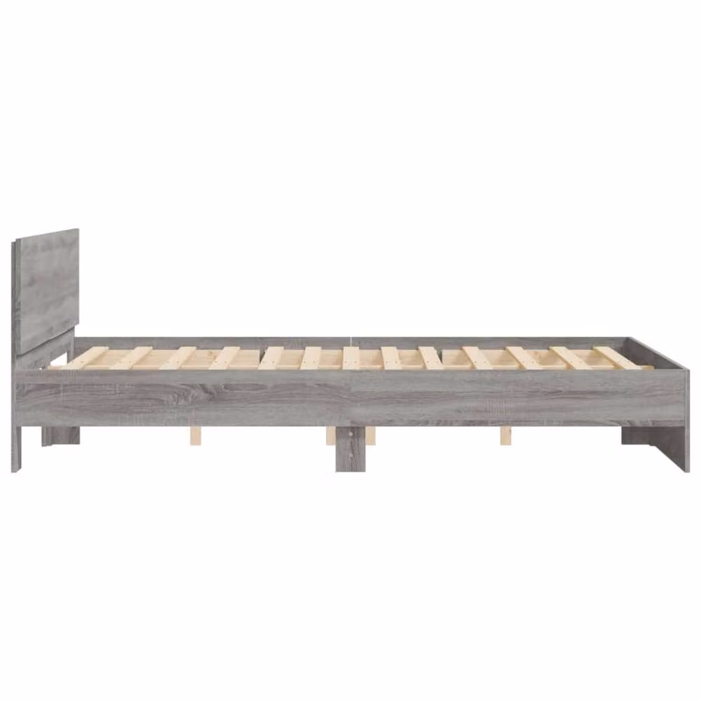 Berkfield Home Durable Bed Frame in Grey Sonoma, W/D/H: 140 x 200 cm – 3