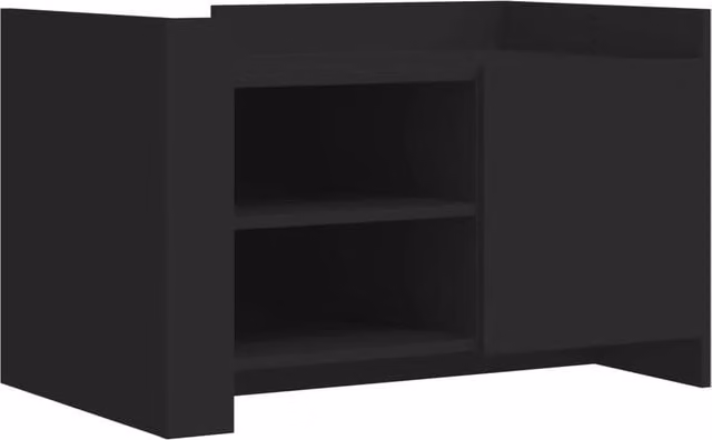 Berkfield Home Black Modern Rectangular Coffee Table, W/D/H: 80 x 50 x 50 cm