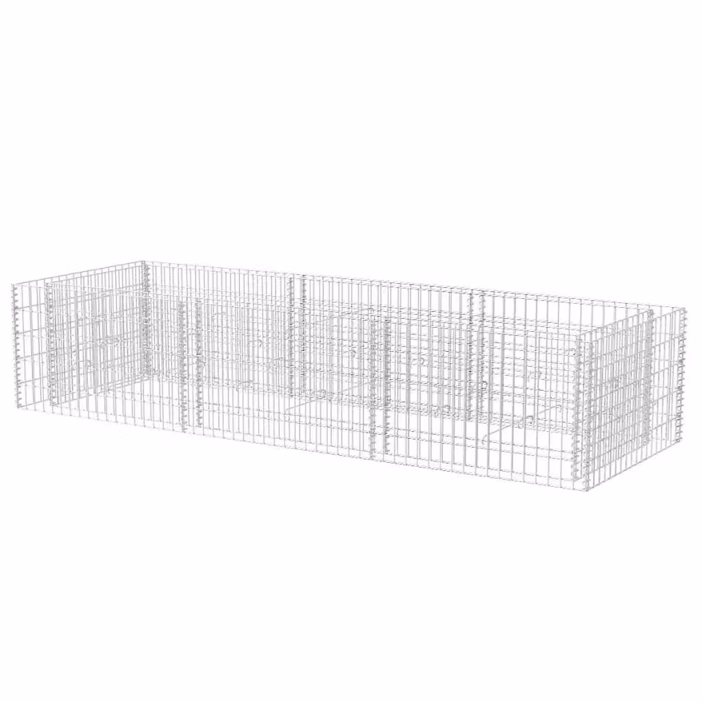 Berkfield Home Silver Galvanised Steel Gabion Raised Bed W/D/H: 270 x 90 x 50 cm – 2