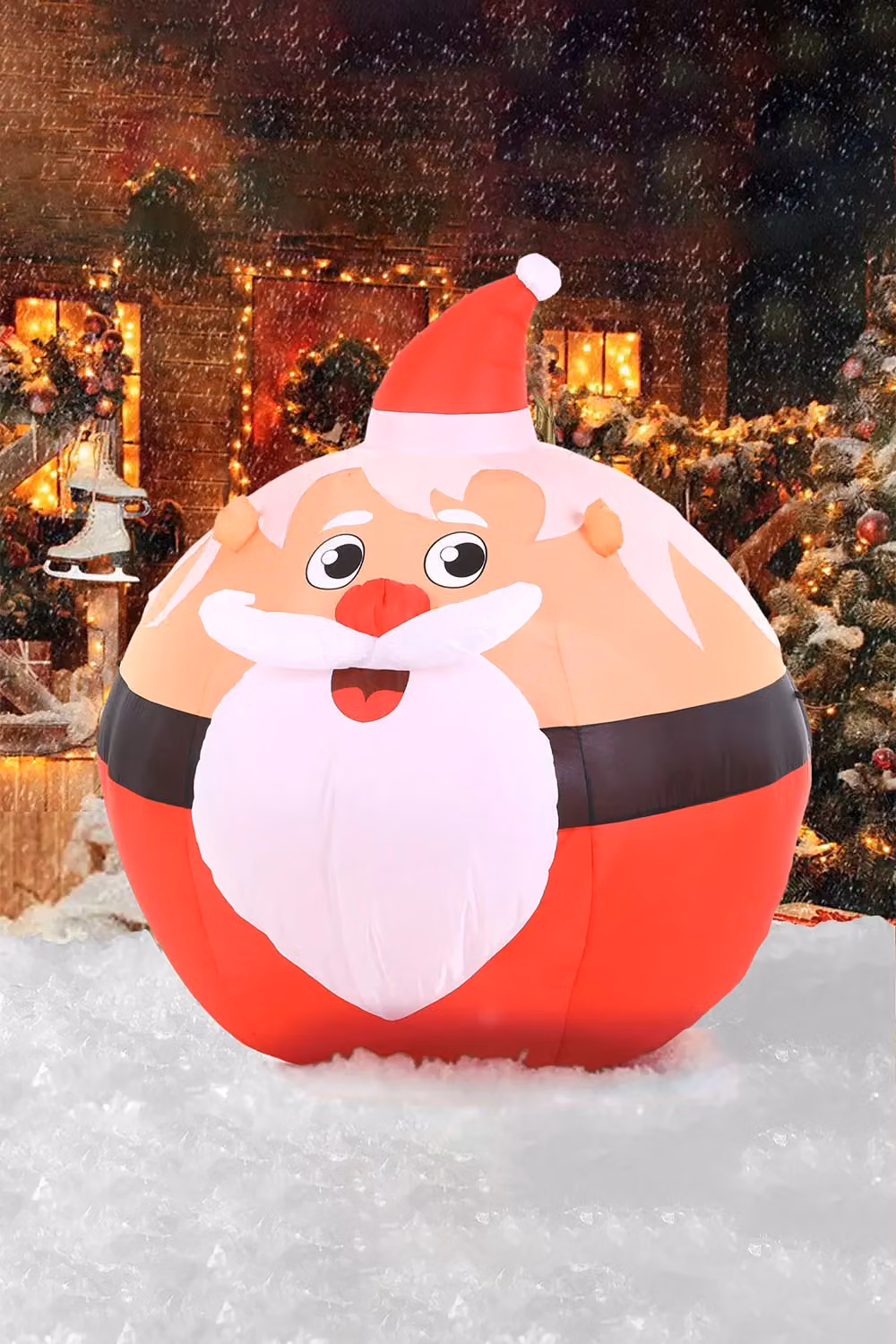 Living and Home Red Santa Claus Christmas Inflatable with Lights, Height: 120 cm – 3