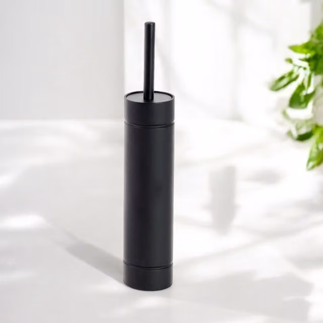 Showerdrape Draco Slimline Toilet Brush and Holder in Black or White