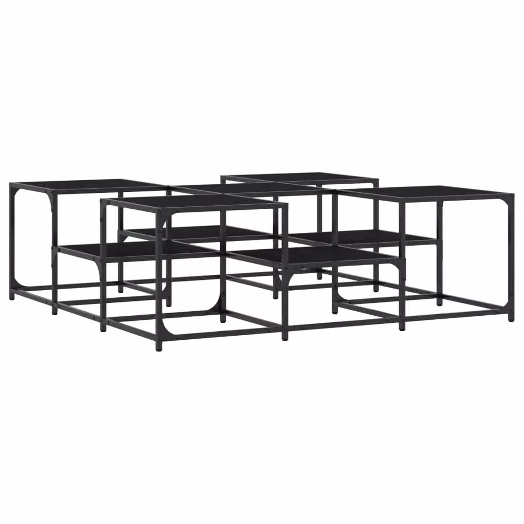 Berkfield Home Black Square Coffee Table, W/D/H: 121 x 121 x 40 cm – 2