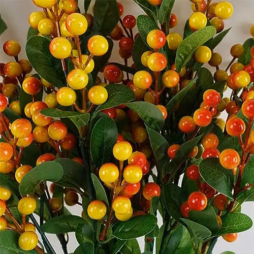 Multicolour Orange Leaf Design Artificial Flowers – 2
