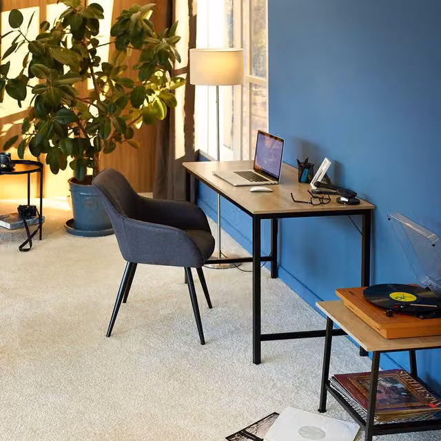 Tectake Jenkins Industrial Writing Desk in Oak Sonoma and Brown Wood