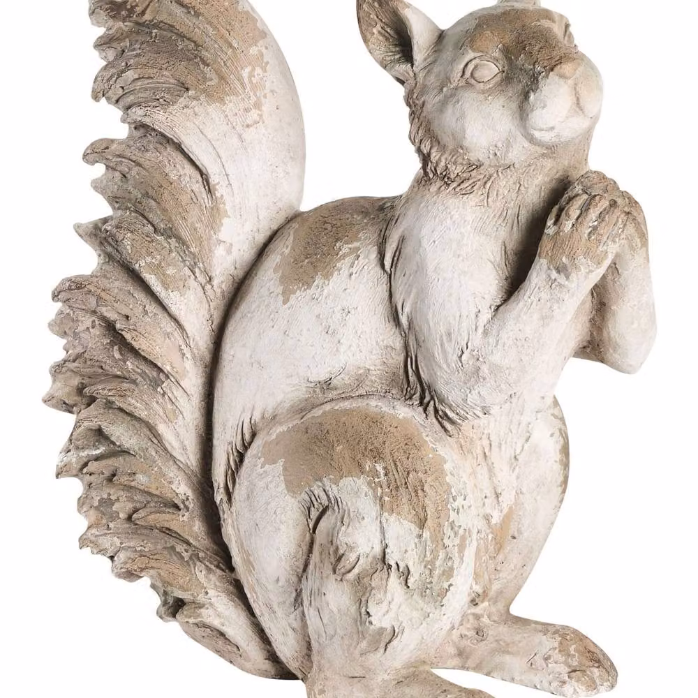 Wyld and Coco Squirrel Garden Figurine, Beige, W/D/H: 20 x 41 x 45 cm – 2