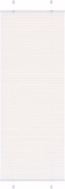 Berkfield Home White Single Pleat Polyester Fabric Blind, W: 70 cm, H: 200 cm
