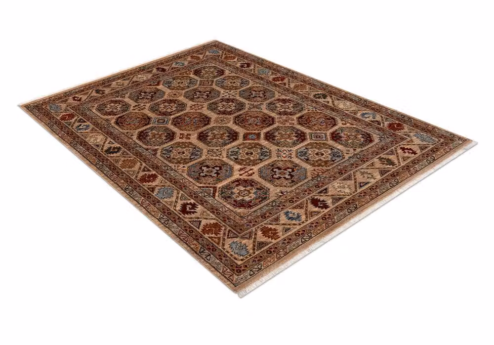 RugsX Wool Keshan Oriental Rug in Beige and Multicolour, W: 80 cm, L: 145 cm – 2