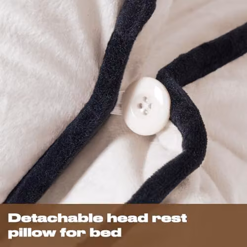 OHS Contoured Reading Pillow with Neck and Back Support in Beige – 2