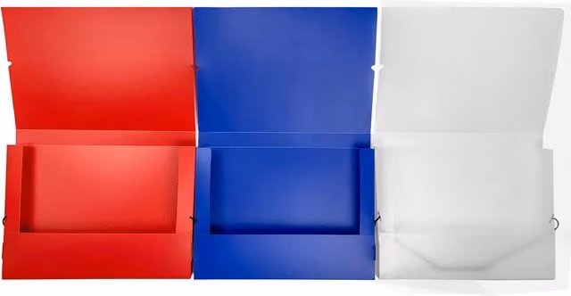 i-doodle Multicolour Cardboard Document Box with Elastic Band for Paper Collection