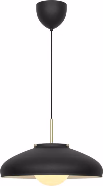 Nordlux Latif Modern Round Pendant Light in Black and Gold/Brass Metal with E14 Socket, Diameter: 40 cm
