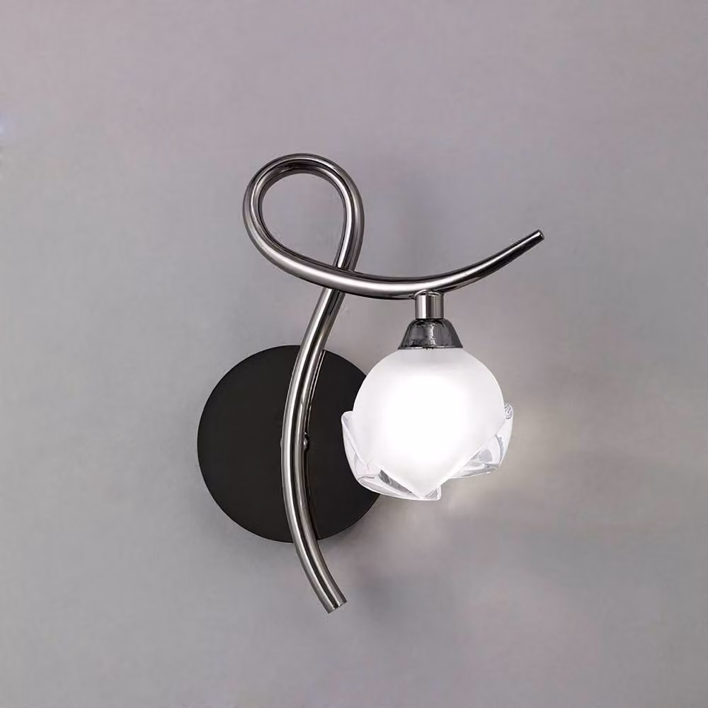 Netlighting Fragma Wall Lamp with 1 G9 Light in Black and Chrome – 2