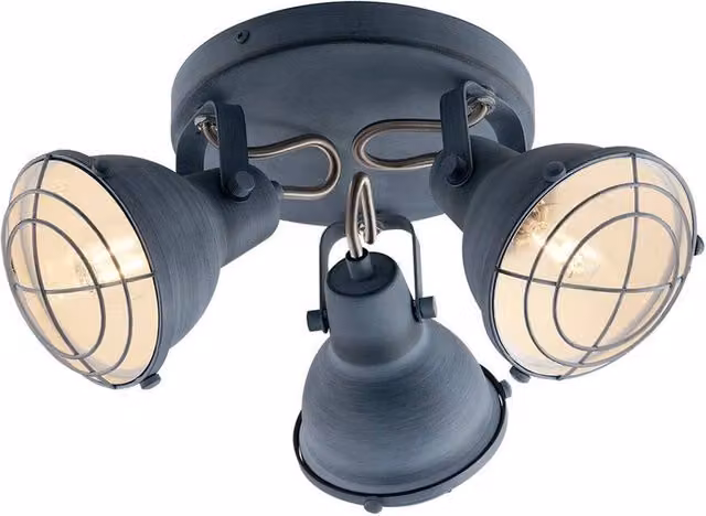 Netlighting CUBA 3 Light Spotlight Clusters in Grey, W/D/H: 40.5 x 15 cm