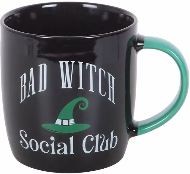 Something Different Bad Witch Social Club Ceramic Mug and Coaster Set in Black – 1