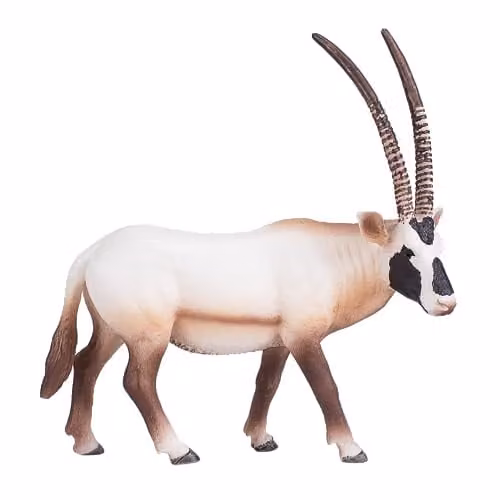 MOJO Arabian Oryx Wildlife Animal Toy Figure, Grey and White