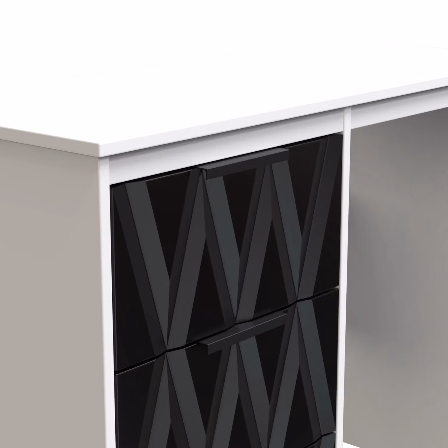 Ready Assembled 2 U Washington 3 Drawer Vanity in Matt Black – 3