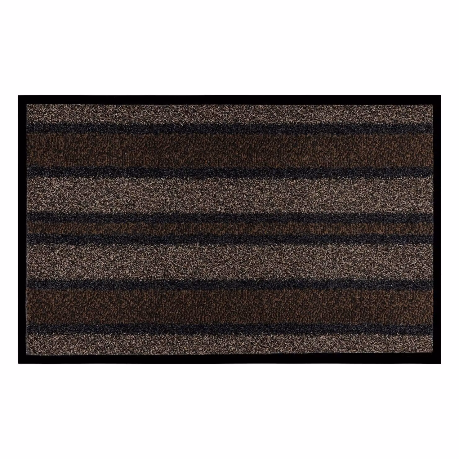RugsX Arizona 401 Weatherproof Striped Doormat in Brown, W/D/H: 90 x 150 x 0.55 cm – 3