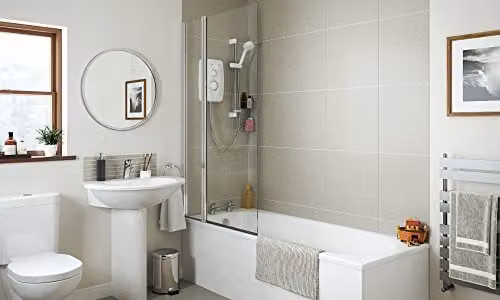 Mira Showers Jump Multi-Fit 8.5 kW Electric Mains Shower in White and Chrome with Eco Mode – 2