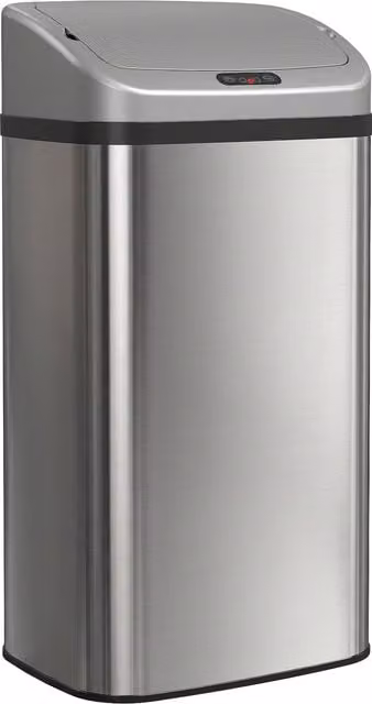 HOMCOM 48L Stainless Steel Sensor Bin in Silver-Tone – 1
