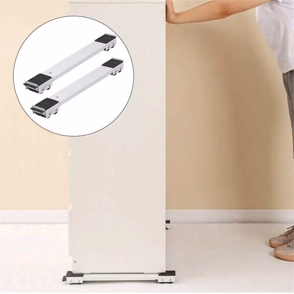Nordara 2X Heavy Duty Wheeled Trolley for Washing Machine and Dryer in White – 2