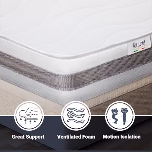 The White Stone Antibacterial Waterfoam Mattress in White and Grey, Height: 20 cm, W/D/H: 90 x 170 x 20 cm – 3