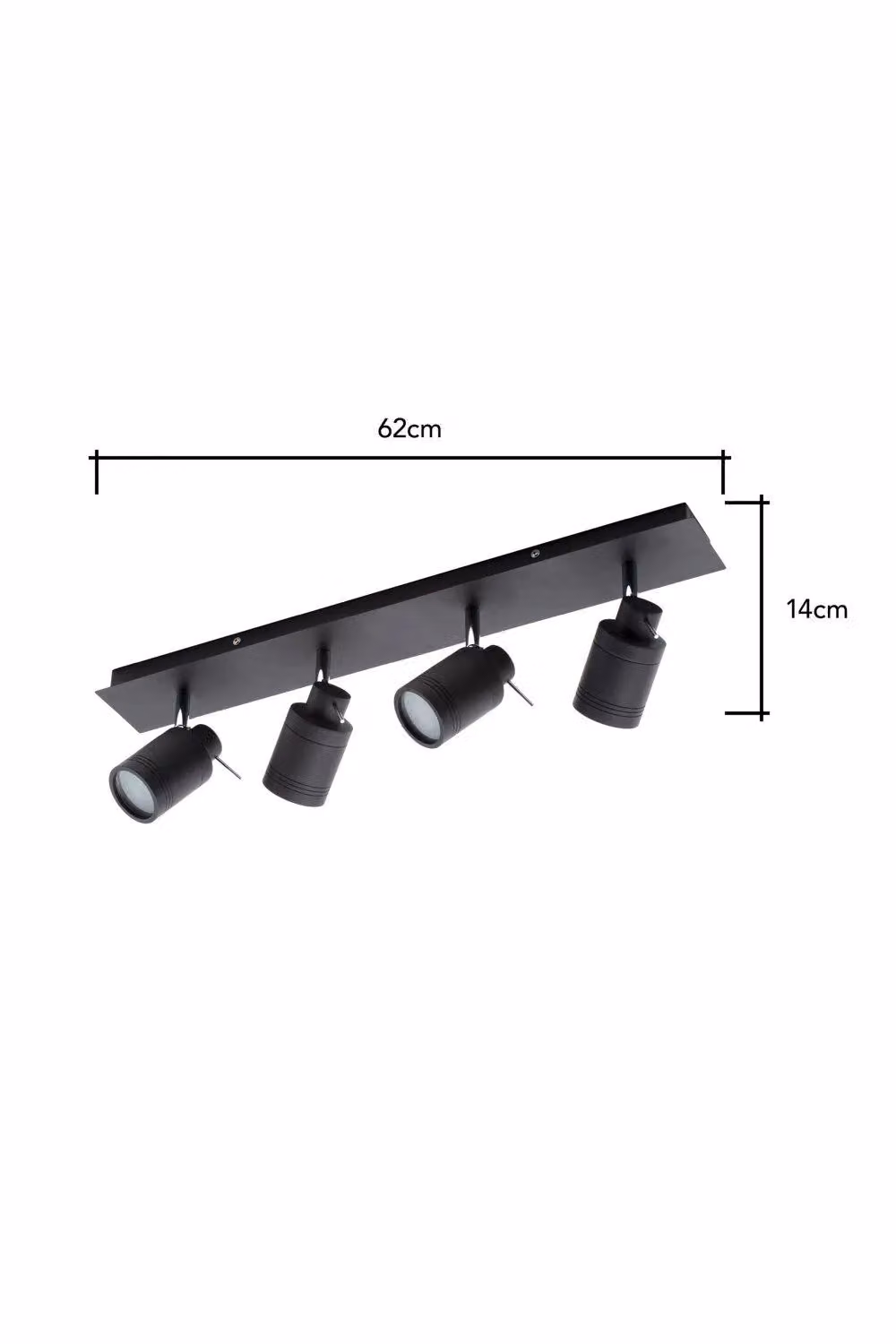 BHS Lighting Hector Adjustable Bar Spotlight Ceiling Light in Black – 3