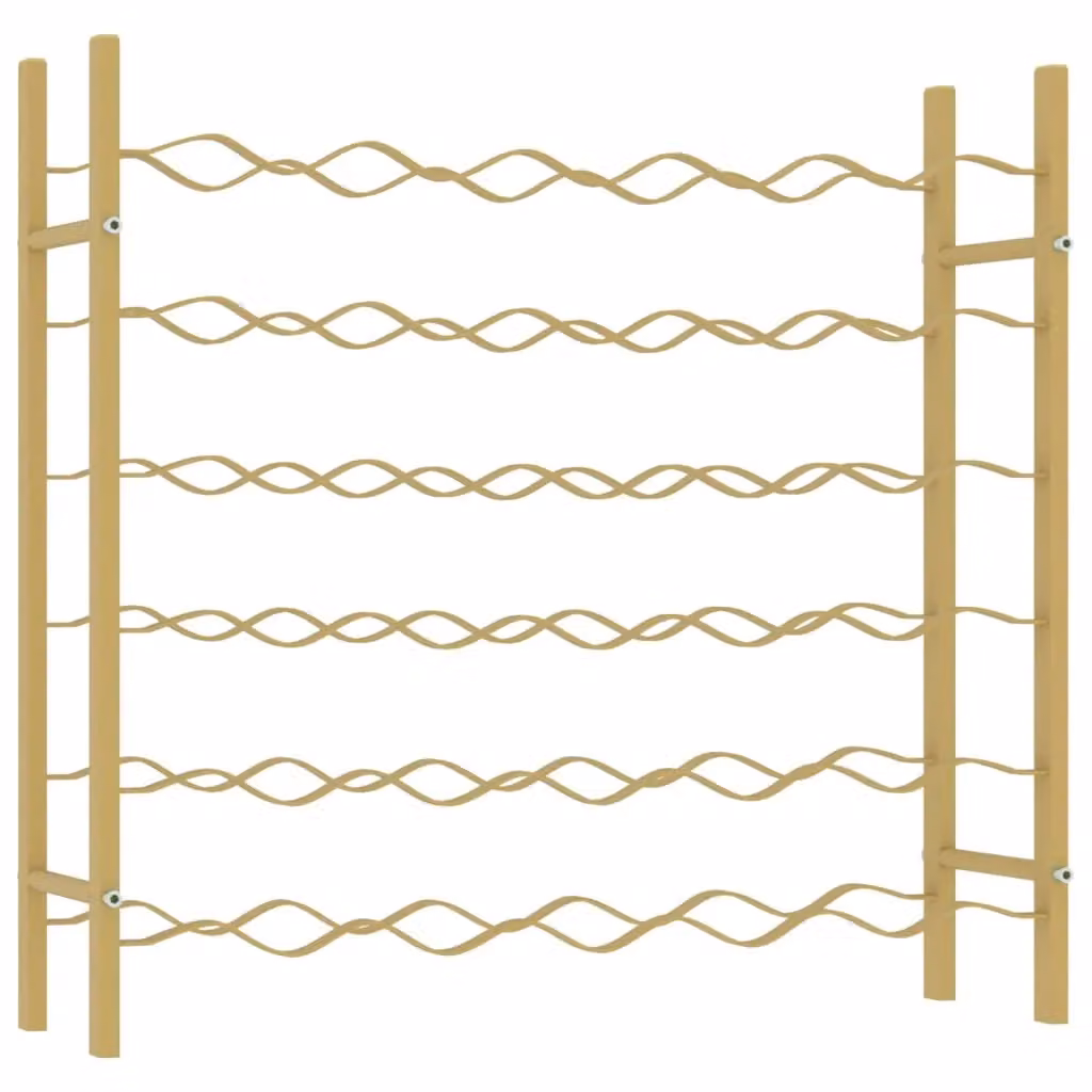 Berkfield Home Gold Metal Wall Mounted Wine Rack for 36 Bottles – 2