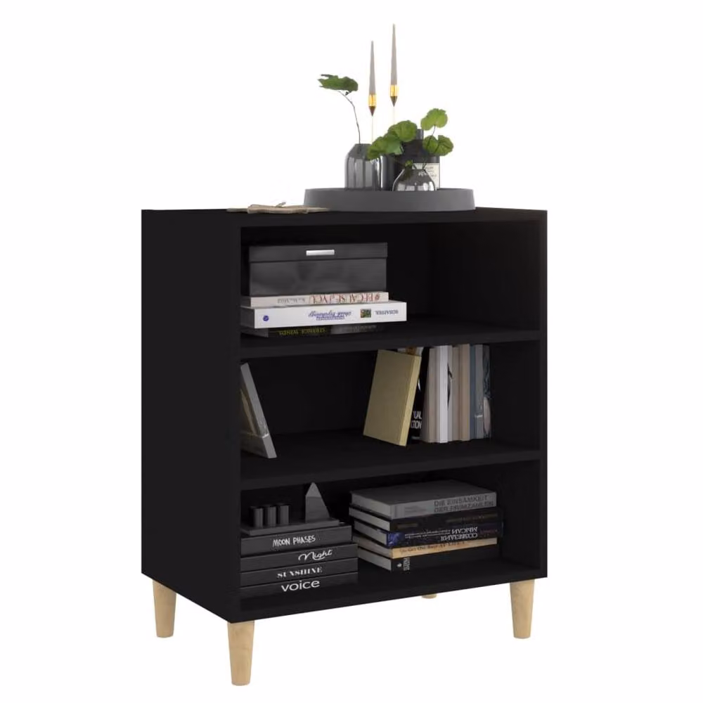 Berkfield Home Black Matt Sideboard in Engineered Wood, W/D/H: 57 x 35 x 70 cm – 3