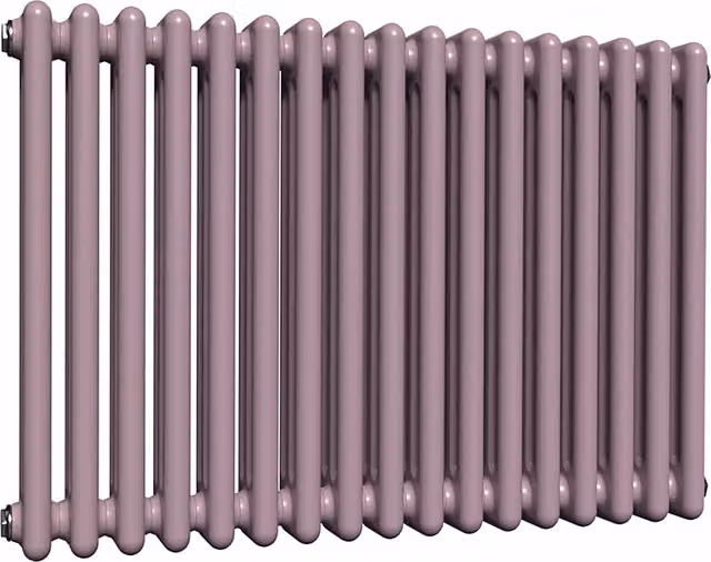 Lux Heat Horizontal 3 Column Radiator in Lavender Mist, W: 60.0 cm, H: 78.5 cm