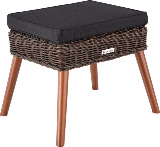 tectake Vibo Footstool in Brown
