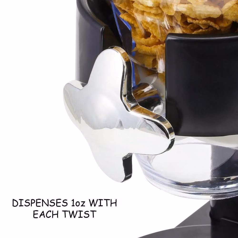 KORVIXA Double Cereal Dry Food Storage Dispenser in Black – 3