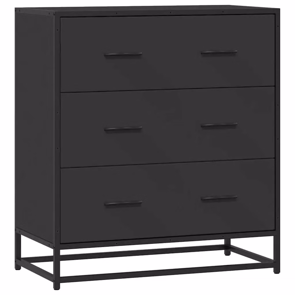 Berkfield Home Industrial Sideboard in Black, MDF and Metal, W/D/H: 68 x 35 x 76 cm – 2