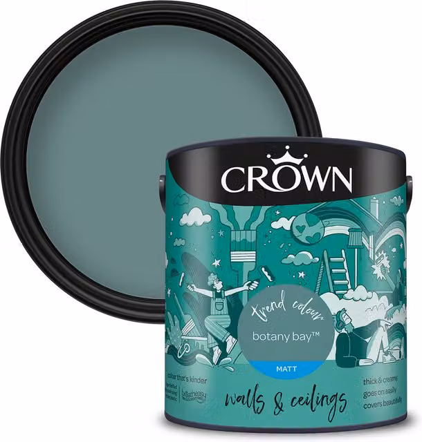 Crown Paints Matt Emulsion Botany Bay 2.5l