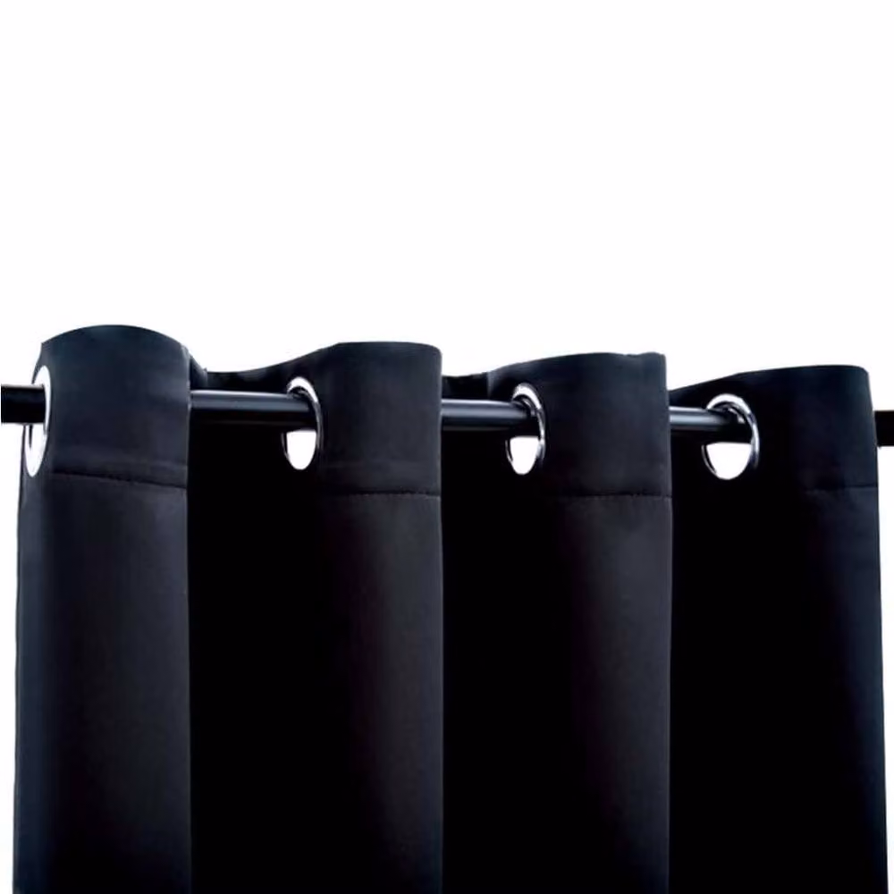 Berkfield Home Blackout Curtain with Eyelets, Black, W: 290 cm, H: 245 cm – 3