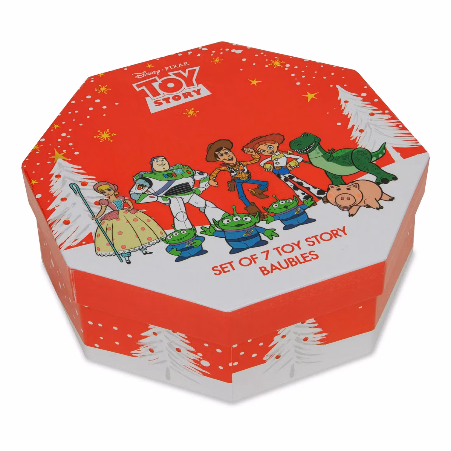 Disney Toy Story Set of 7 Multicolour Silver Round Plastic Hanging Christmas Baubles – 2