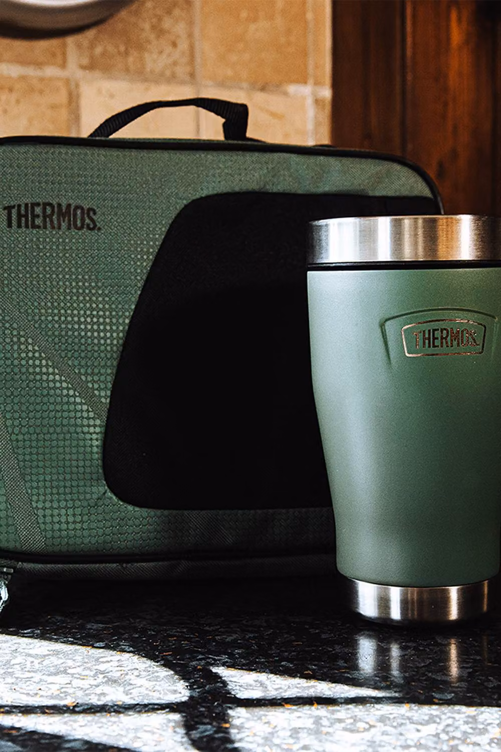 Thermos Radiance Insulated Lunch Bag 4L and Icon Series Travel Tumbler 355ml Set, Green – 2