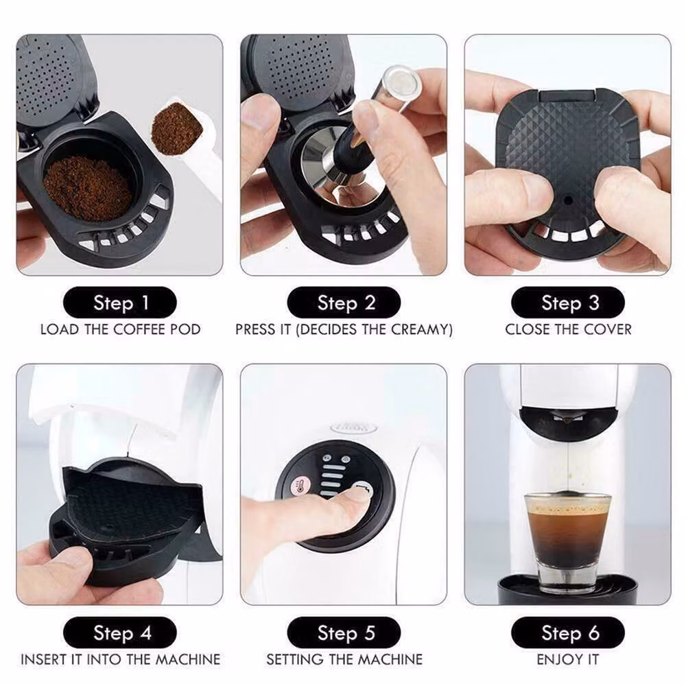 NESTLUNE Reusable Coffee Capsule Adapter Converter in Black – 4